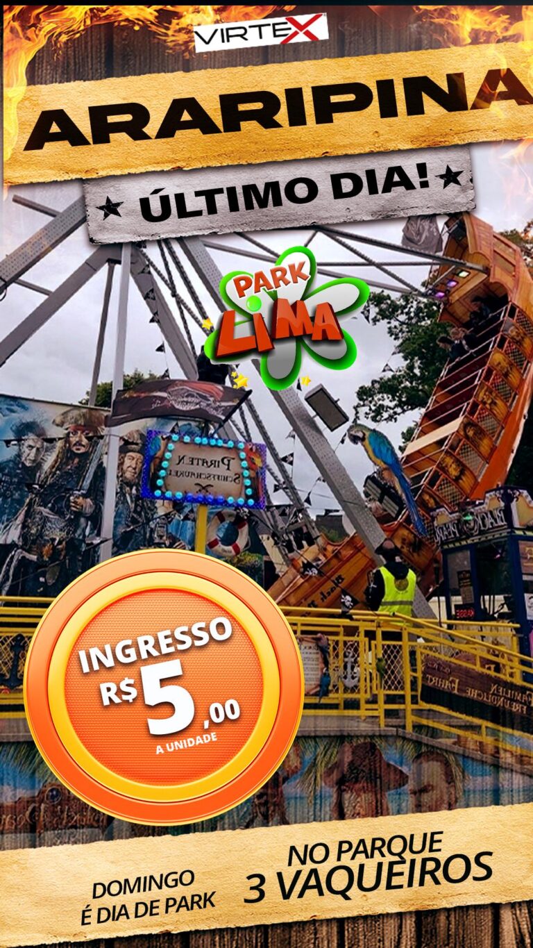 Park Lima se despede de Araripina neste domingo com ingressos a R$ 5