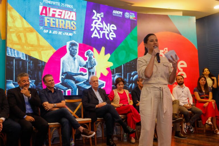 Governadora Raquel Lyra lança 25ª Fenearte com investimento de R$ 15 milhões e homenagem ao ex-governador e criador da feira, Jarbas Vasconcelos